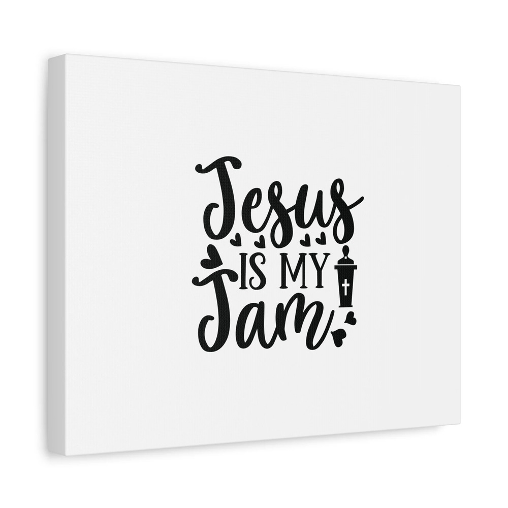 Scripture Canvas Jesus Is My Jam Psalm 23:4 Christian Wall Art Bible Verse